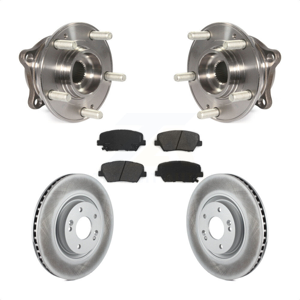 Hub Bearing Assembly Coated Disc Brake Rotor And Pads Front Kit For Hyundai Nexo
