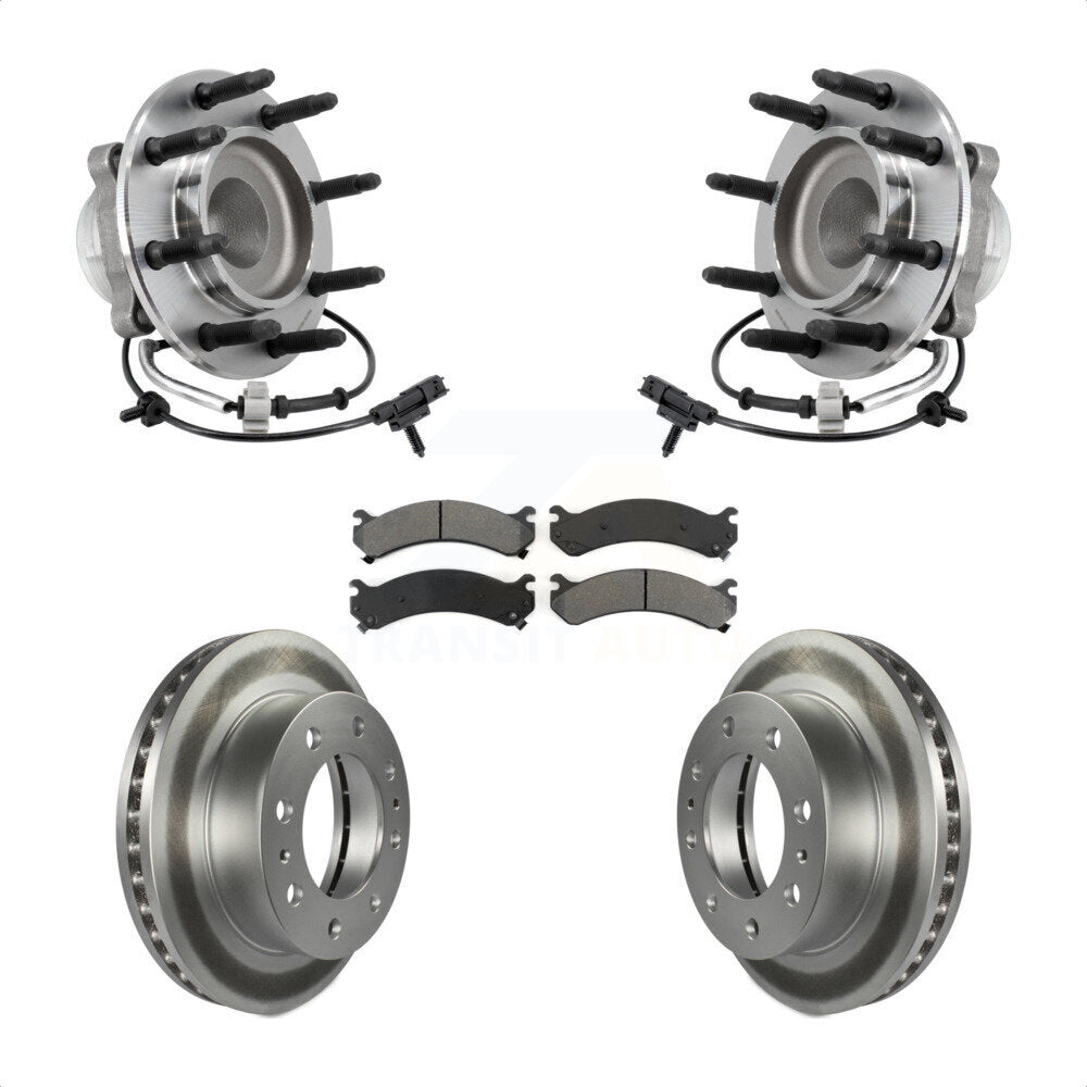 Hub Bearing Coated Brake Rotor And Pad Front Kit For 2018 Chevrolet Express 2500