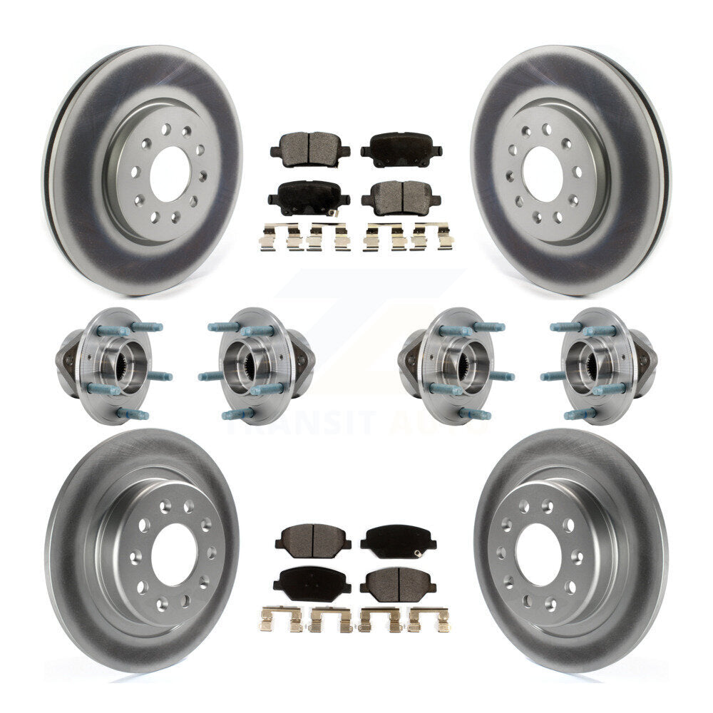 Hub Bearing Coat Brake Rotor Pad Front Rear Kit (10Pc) For Chevrolet Equinox GMC