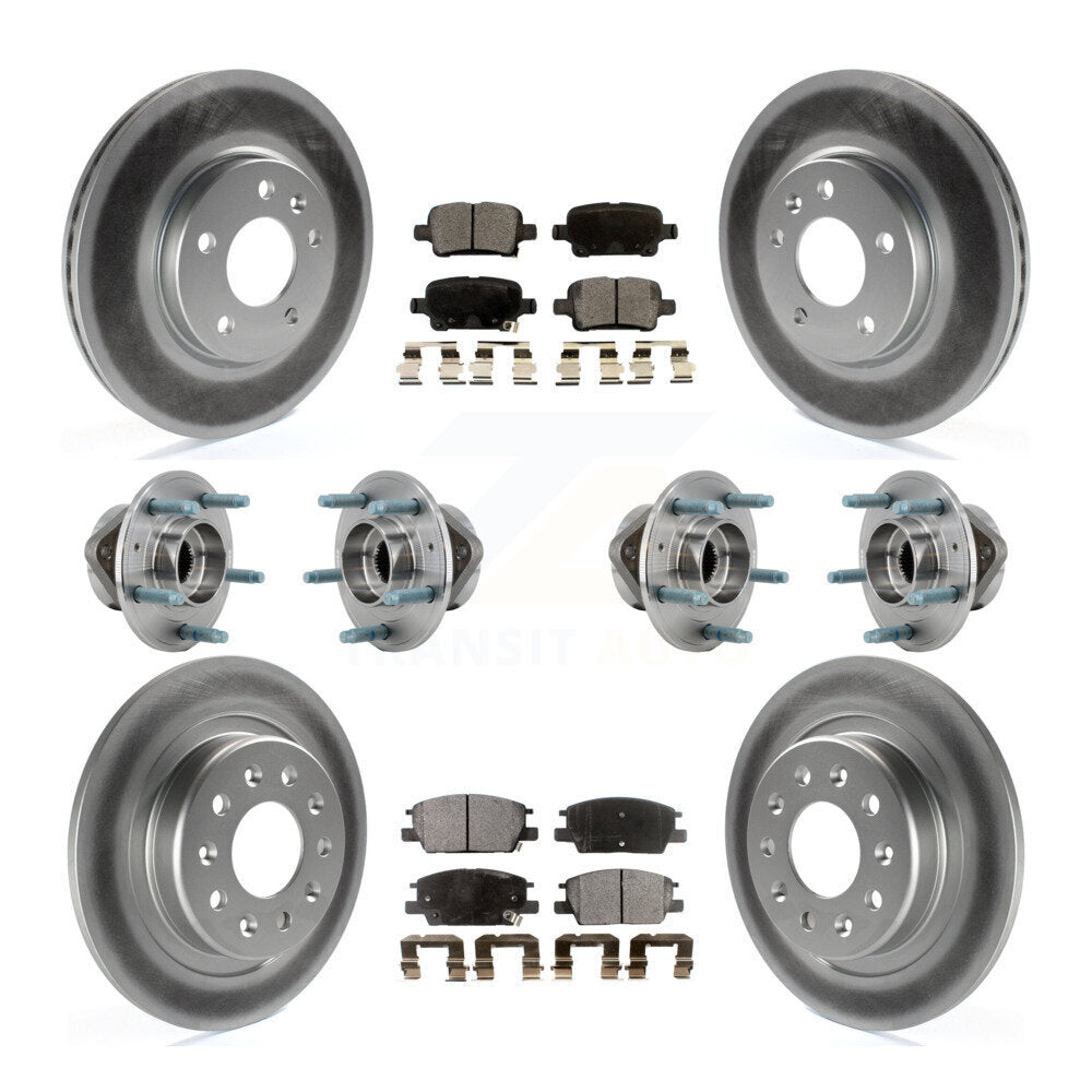 Hub Bearing Coat Brake Rotor Pad Front Rear Kit (10Pc) For Chevrolet Equinox GMC