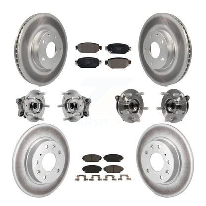 Hub Bearing Coat Brake Rotor Pads Front Rear Kit (10Pc) For 19-21 Mazda CX-3 AWD