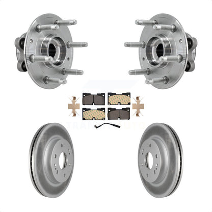 Hub Bearing Coated Brake Rotor Pad Front Kit For Chevrolet GMC Silverado 1500 XL