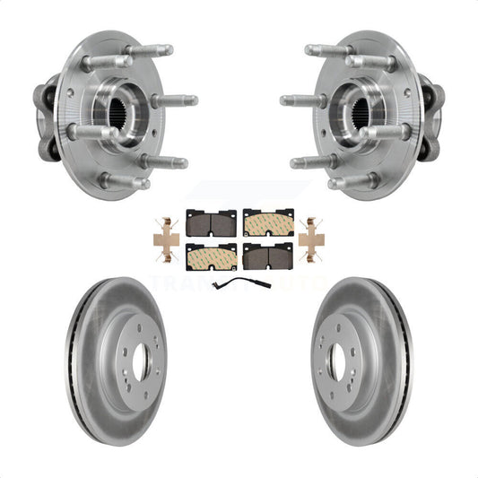 Hub Bearing Coated Brake Rotor Pad Front Kit For Chevrolet GMC Silverado 1500 XL