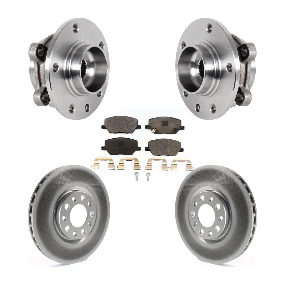 Hub Bearing Coated Brake Rotor Pad Front Kit For Jeep Compass Renegade Fiat 500X