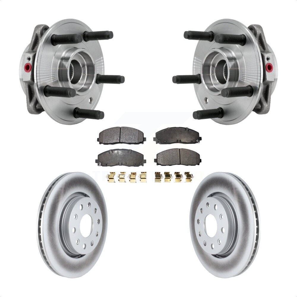 Hub Bearing Assembly Coat Brake Rotor Pads Front Kit For Jeep Wrangler Gladiator