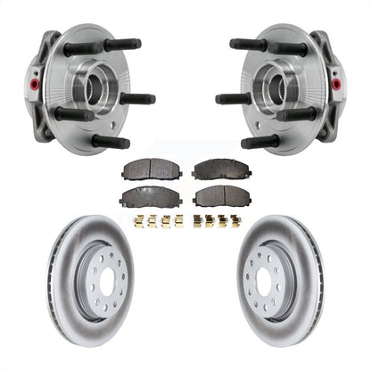 Hub Bearing Assembly Coat Brake Rotor Pads Front Kit For Jeep Wrangler Gladiator