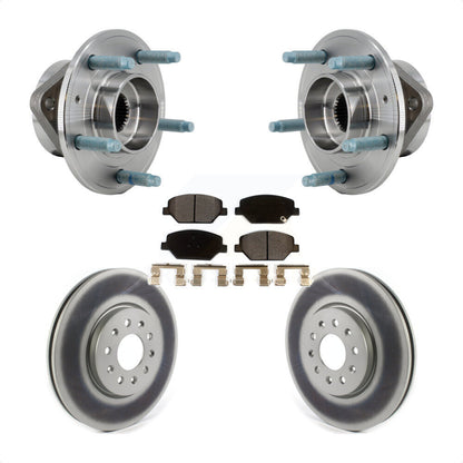 Hub Bearing Coated Brake Rotor & Pad Front Kit For Chevrolet Equinox GMC Terrain