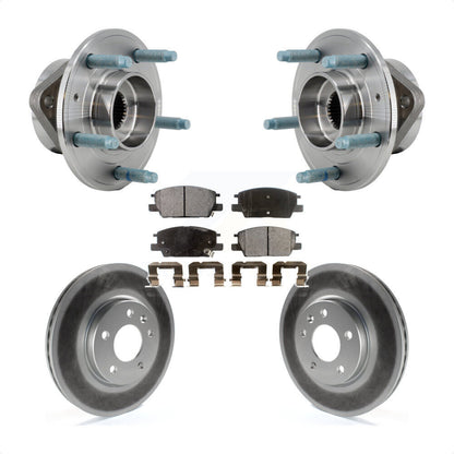 Hub Bearing Coated Brake Rotor & Pad Front Kit For Chevrolet Equinox GMC Terrain