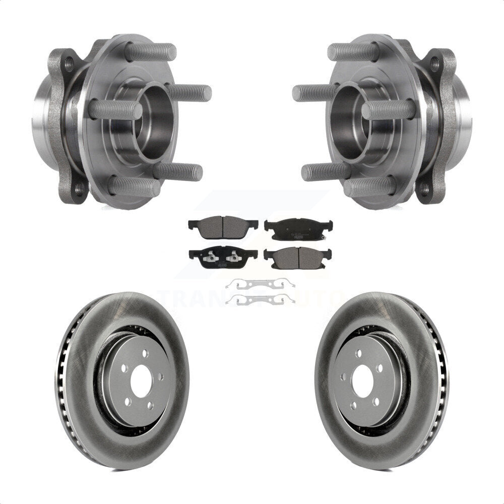 Hub Bearing Assembly Coated Disc Brake Rotor Pads Front Kit For Lincoln Nautilus