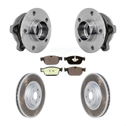 Hub Bearing Assembly Coated Disc Brake Rotors And Pads Front Kit For Volvo XC90