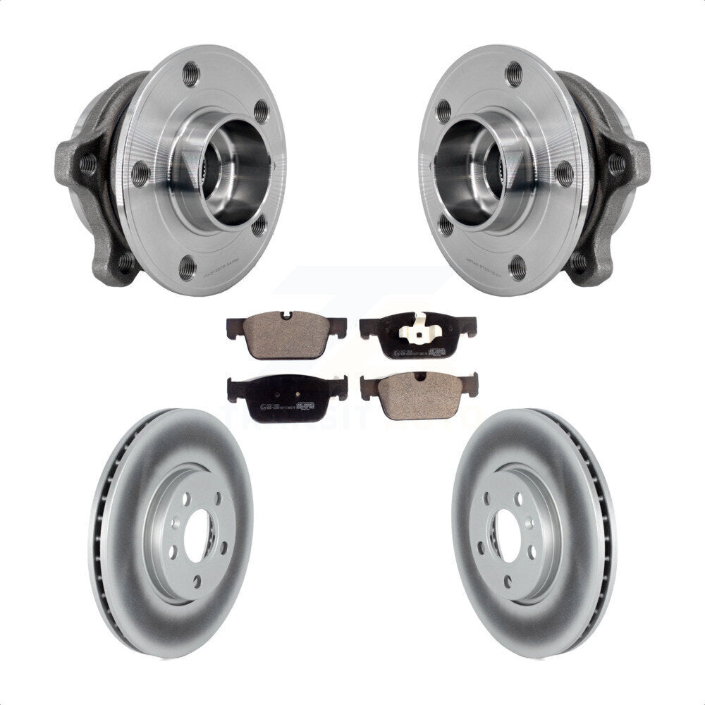Hub Bearing Coated Brake Rotor Pad Front Kit For Volvo S60 V60 S90 Cross Country