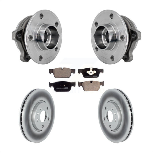 Hub Bearing Coated Brake Rotor Pad Front Kit For Volvo S60 V60 S90 Cross Country