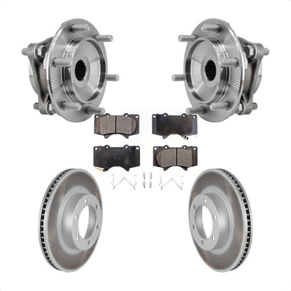 Hub Bearing Coated Disc Brake Rotor Pad Front Kit For Toyota 4Runner Lexus GX470