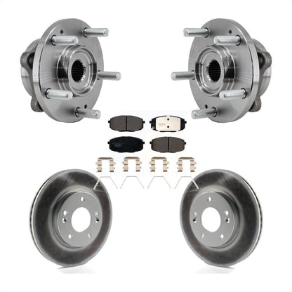 Hub Bearing Coated Brake Rotor & Pads Front Kit For Kia Soul Naturally Aspirated