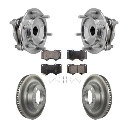 Hub Bearing Coated Disc Brake Rotor Pad Front Kit For Toyota 4Runner Lexus GX460