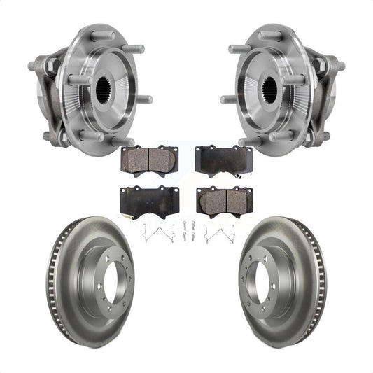 Hub Bearing Coated Disc Brake Rotor Pad Front Kit For Toyota 4Runner Lexus GX460