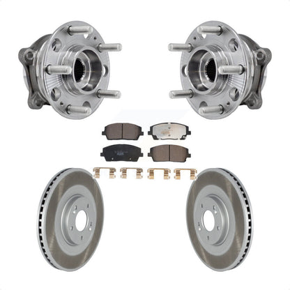 Hub Bearing Coated Brake Rotor Pads Front Kit For Hyundai Palisade Kia Telluride