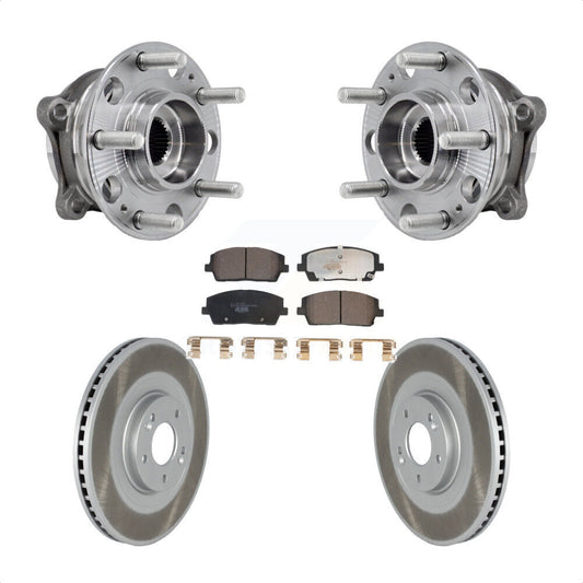 Hub Bearing Coated Brake Rotor Pads Front Kit For Hyundai Palisade Kia Telluride
