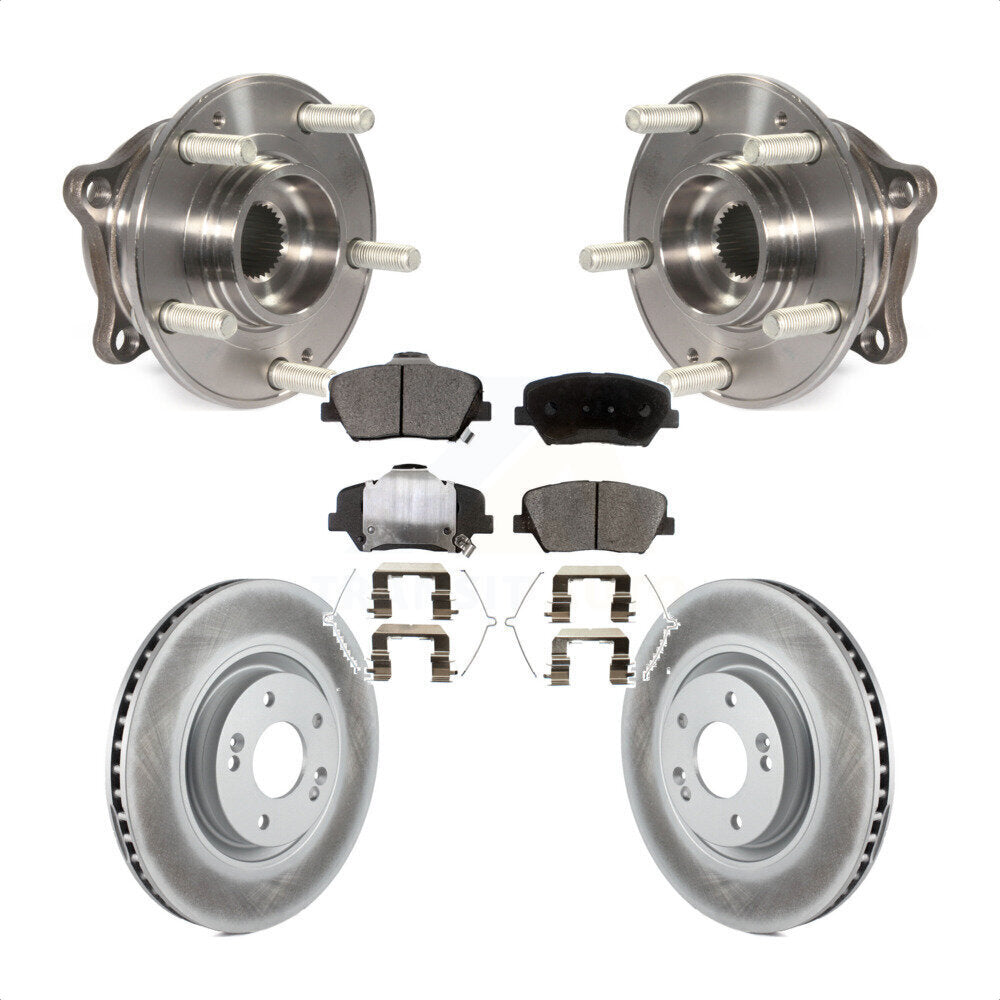 Hub Bearing Assembly Coated Disc Brake Rotor And Pads Front Kit For Hyundai Nexo