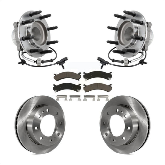 Hub Bearing Assembly Brake Rotor & Pad Front Kit For 2018 Chevrolet Express 2500