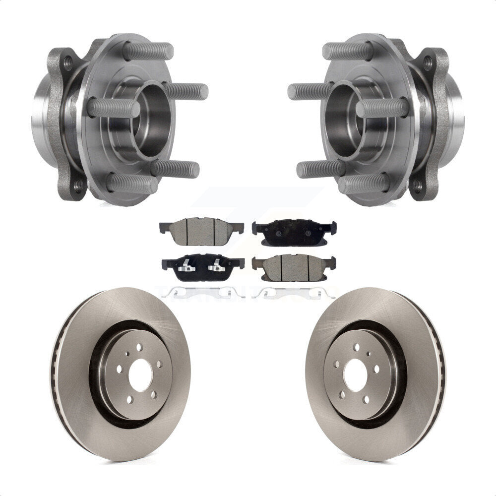 Hub Bearing Assembly Disc Brake Rotors And Pads Front Kit For Lincoln Nautilus