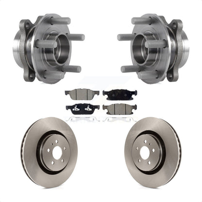 Hub Bearing Assembly Disc Brake Rotors And Pads Front Kit For Lincoln Nautilus
