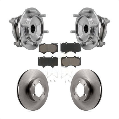 Hub Bearing Assembly Brake Rotor & Pads Front Kit For Toyota 4Runner Lexus GX470