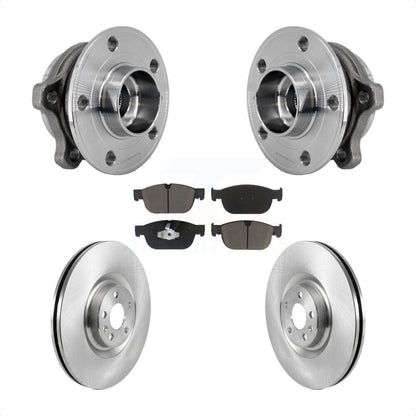 Hub Bearing Assembly Disc Brake Rotors And Ceramic Pads Front Kit For Volvo XC90