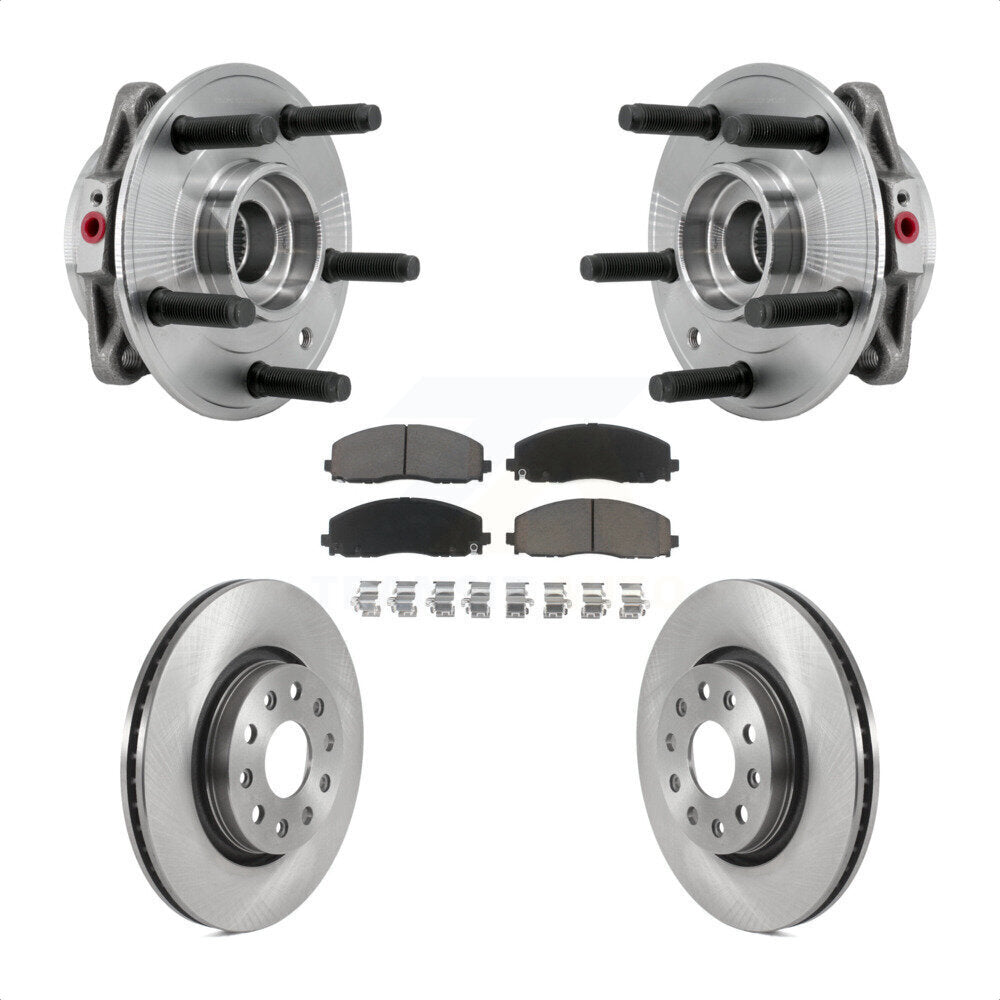 Hub Bearing Assembly Disc Brake Rotor Pads Front Kit For Jeep Wrangler Gladiator