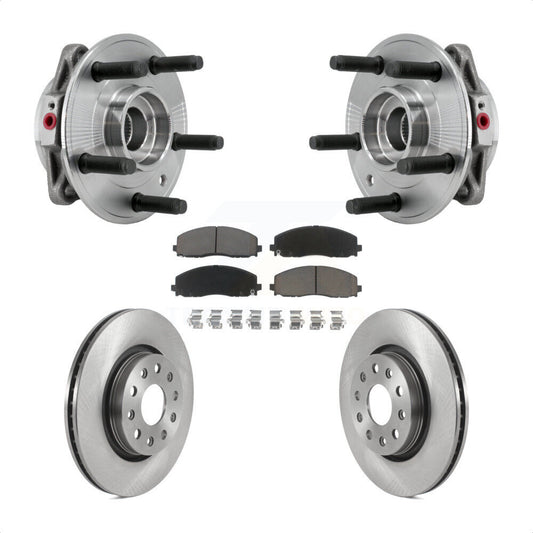 Hub Bearing Assembly Disc Brake Rotor Pads Front Kit For Jeep Wrangler Gladiator