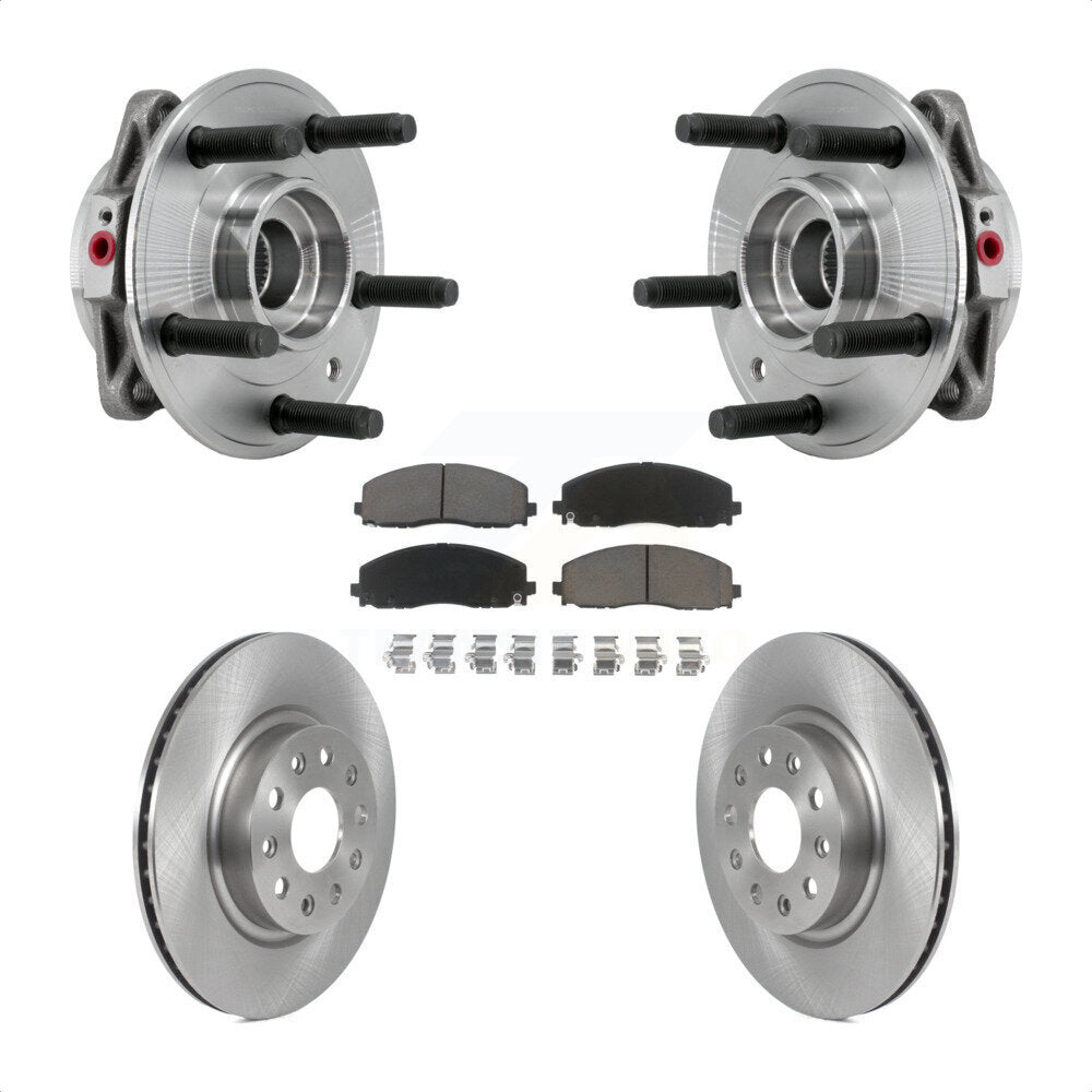 Hub Bearing Assembly Disc Brake Rotors And Pads Front Kit For Jeep Wrangler