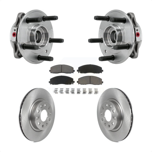 Hub Bearing Assembly Disc Brake Rotors And Pads Front Kit For Jeep Wrangler