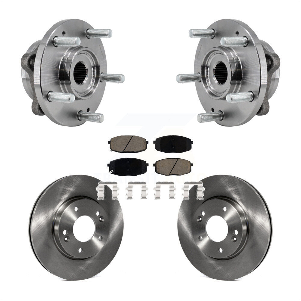 Hub Bearing Brake Rotor Pad Front Kit For 2017-2019 Kia Soul Naturally Aspirated