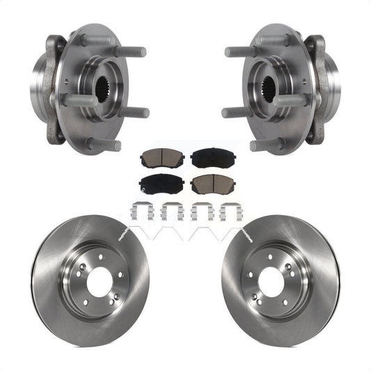 Hub Bearing Brake Rotor & Pads Front Kit For Kia Forte Hyundai Elantra GT Forte5