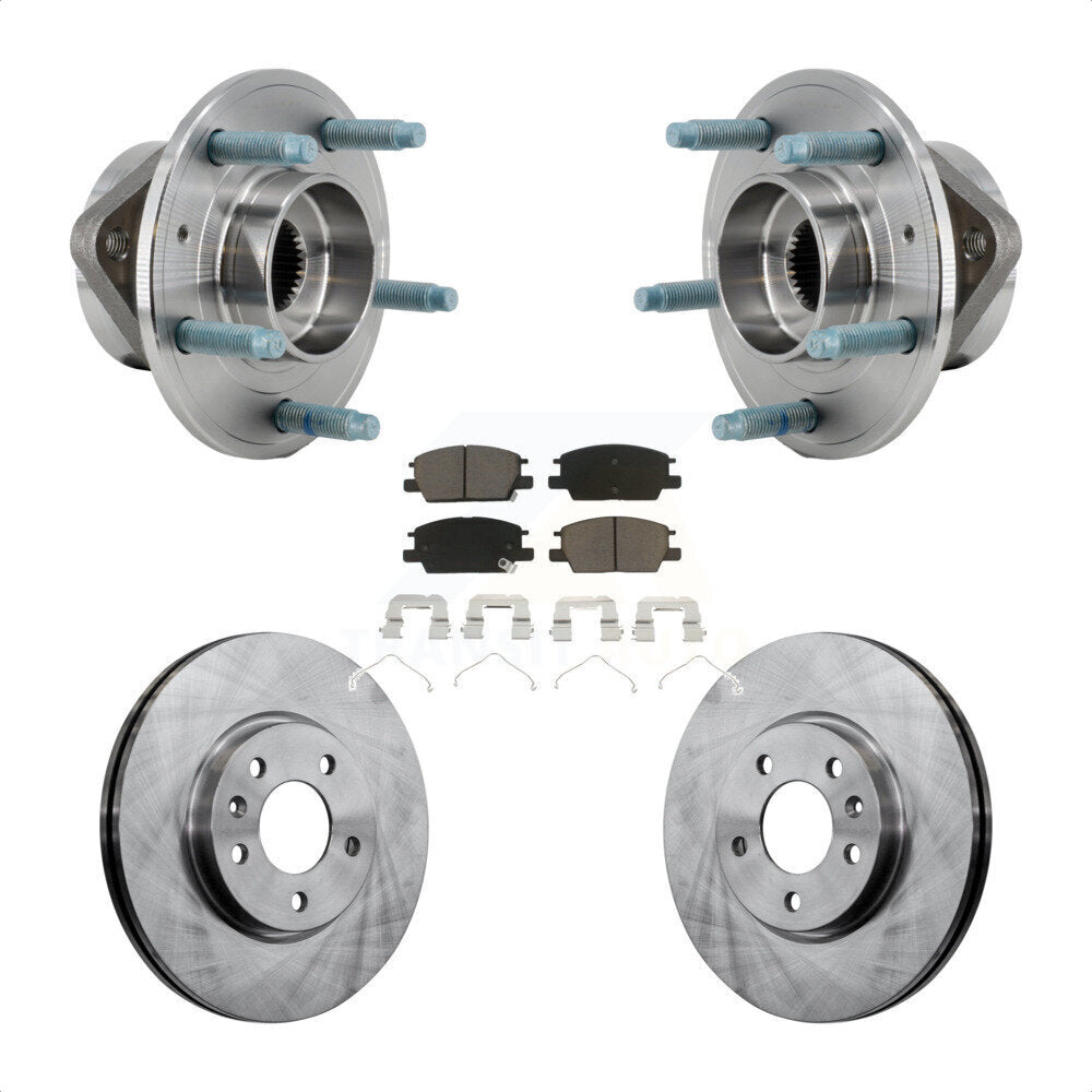 Hub Bearing Assembly Brake Rotor Pad Front Kit For Chevrolet Equinox GMC Terrain