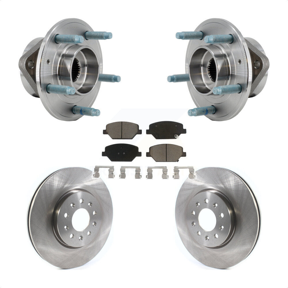 Hub Bearing Assembly Brake Rotor Pad Front Kit For Chevrolet Equinox GMC Terrain