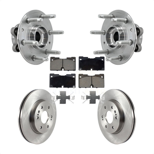 Hub Bearing Brake Rotor Pad Front Kit For Chevrolet GMC Silverado 1500 Sierra XL