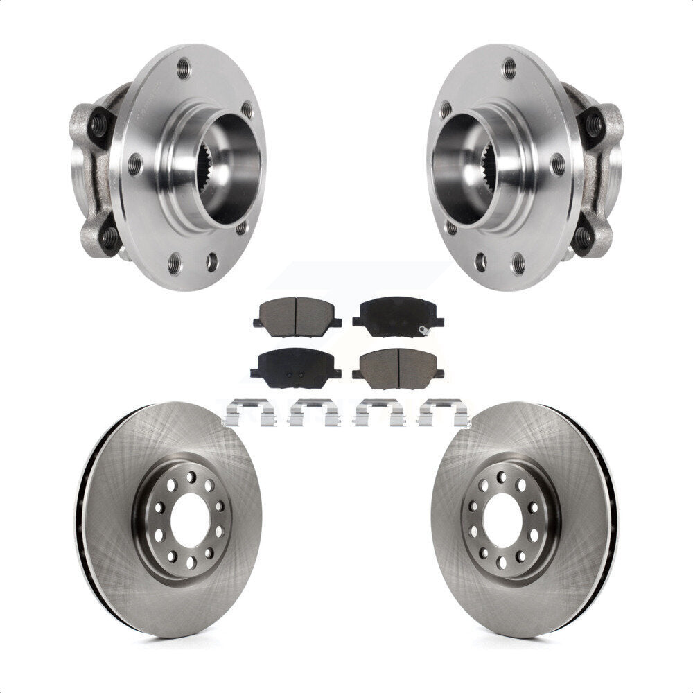 Hub Bearing Disc Brake Rotor & Pad Front Kit For Jeep Compass Renegade Fiat 500X