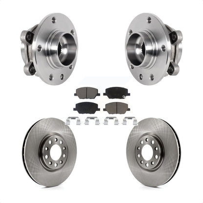 Hub Bearing Disc Brake Rotor & Pad Front Kit For Jeep Compass Renegade Fiat 500X