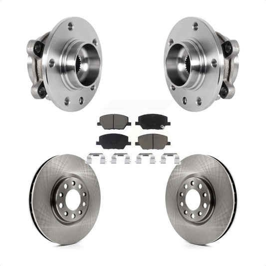 Hub Bearing Disc Brake Rotor & Pad Front Kit For Jeep Compass Renegade Fiat 500X