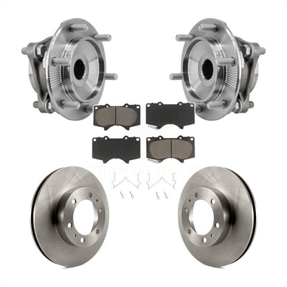 Hub Bearing Brake Rotor & Pad Front Kit For Toyota Tacoma 4Runner FJ Cruiser 4WD