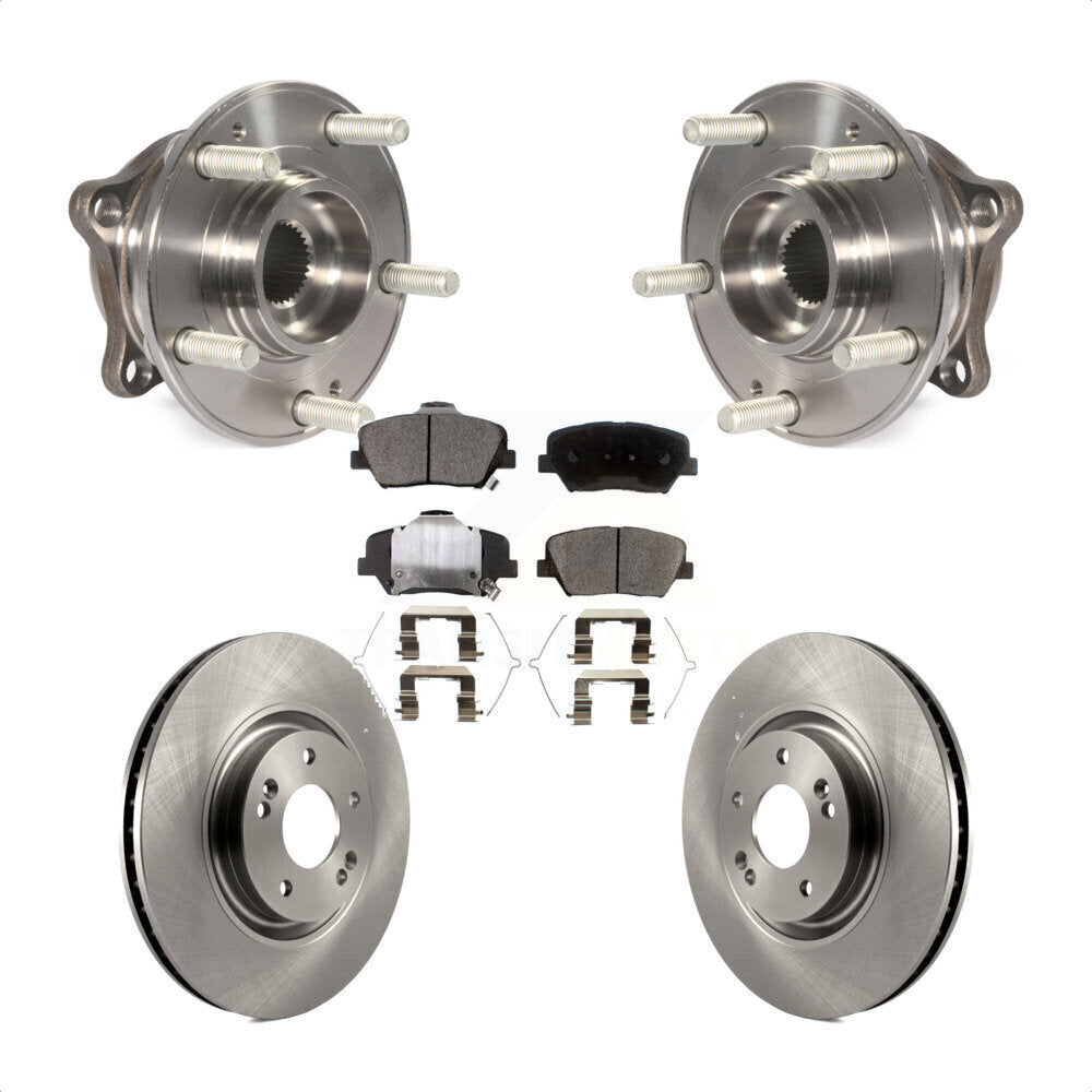 Hub Bearing Assembly Disc Brake Rotors And Pads Front Kit For Hyundai Nexo