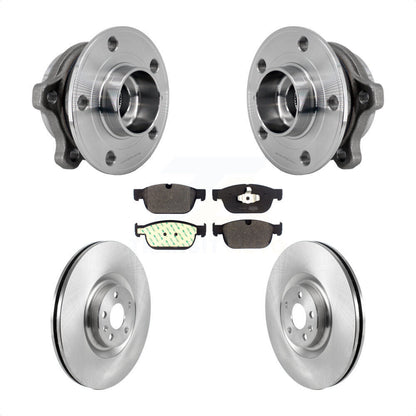 Hub Bearing Assembly Disc Brake Rotors And Pads Front Kit For Volvo XC90