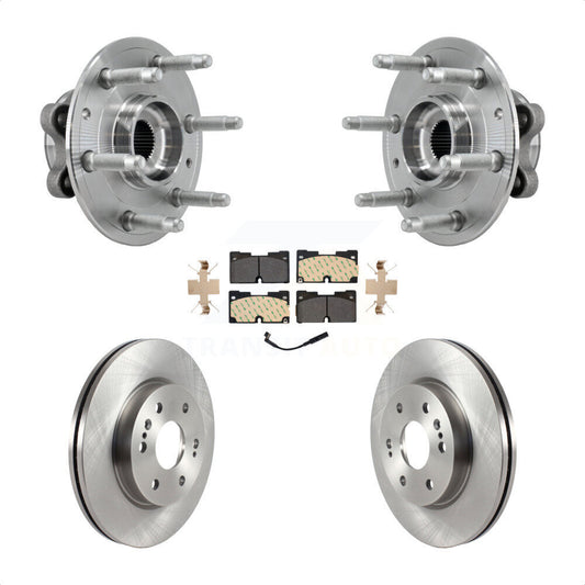Hub Bearing Brake Rotor Pad Front Kit For Chevrolet GMC Silverado 1500 Sierra XL