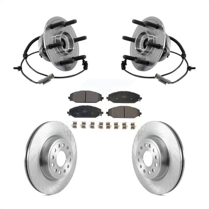 Hub Bearing Disc Brake Rotor Pads Front Kit For Ram 1500 With 22" Factory Wheels