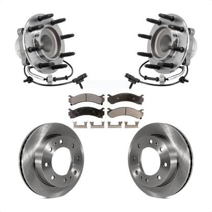 Hub Bearing Assembly Brake Rotor & Pad Front Kit For 2018 Chevrolet Express 2500