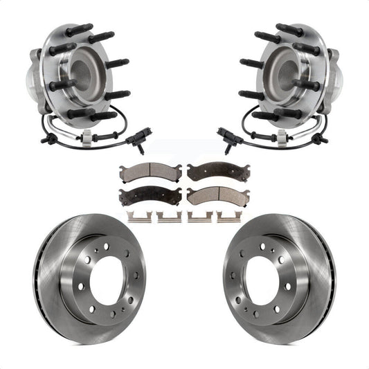 Hub Bearing Assembly Brake Rotor & Pad Front Kit For 2018 Chevrolet Express 2500