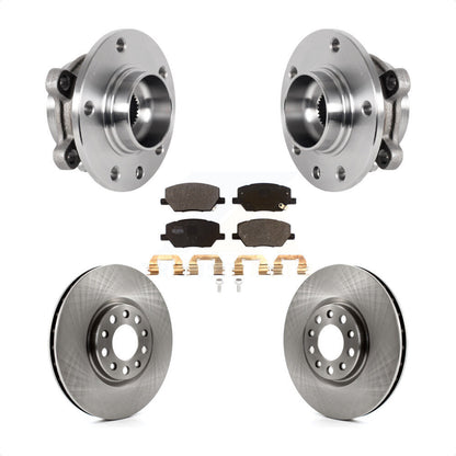 Hub Bearing Disc Brake Rotor & Pad Front Kit For Jeep Compass Renegade Fiat 500X