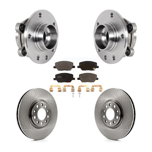 Hub Bearing Disc Brake Rotor & Pad Front Kit For Jeep Compass Renegade Fiat 500X