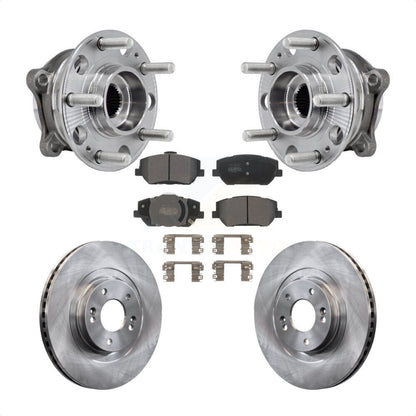 Hub Bearing Assembly Brake Rotor & Pads Front Kit For 2019-2020 Hyundai Santa Fe